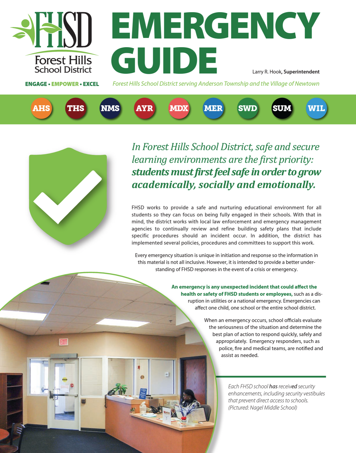 Cover Image of the FHSD Emergency Guide